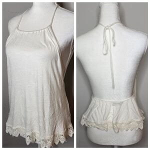 White halter blouse